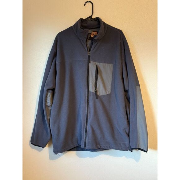 Duluth Trading Jacket Mens XLarge Blue Full Zip Long Sleeve Fleece Pockets Soft - Picture 1 of 6